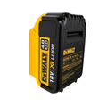 DeWalt battery pack in a bracket on a white background