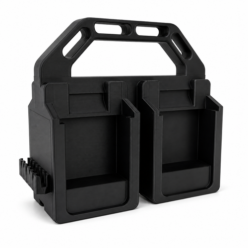 Makita 18V Battery Caddy & Impact Bit Holder – Holds 4 Batteries & 6 Driver Bits