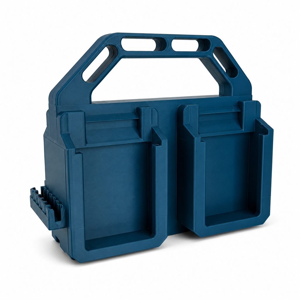 Makita (suited) 18V Battery Caddy & Impact Bit Holder | Holds 4 Batteries & 6 Driver Bits