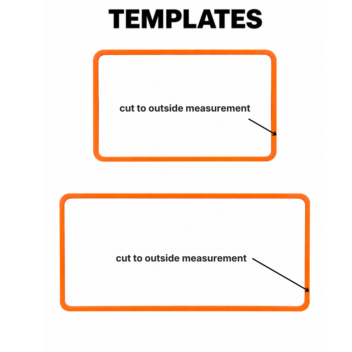 Templates for the installation of Barn House Studio's Sprinter Recessed Sliding Door Boxes