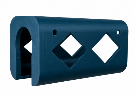 Blue tool holster with cut-out shapes on a white background ideal for Makita drills