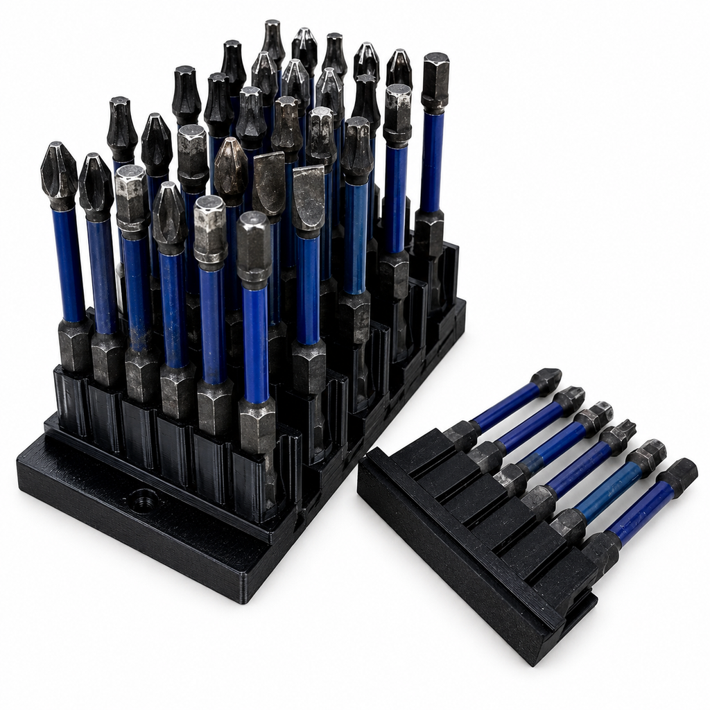Modular Impact Driver & Drill Bit Organiser – 30 Bit Capacity BLACK