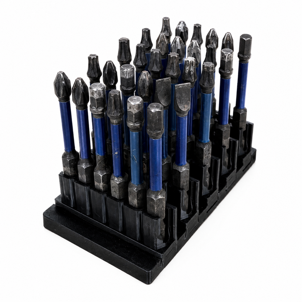 Modular Impact Driver & Drill Bit Organiser – 30 Bit Capacity BLACK