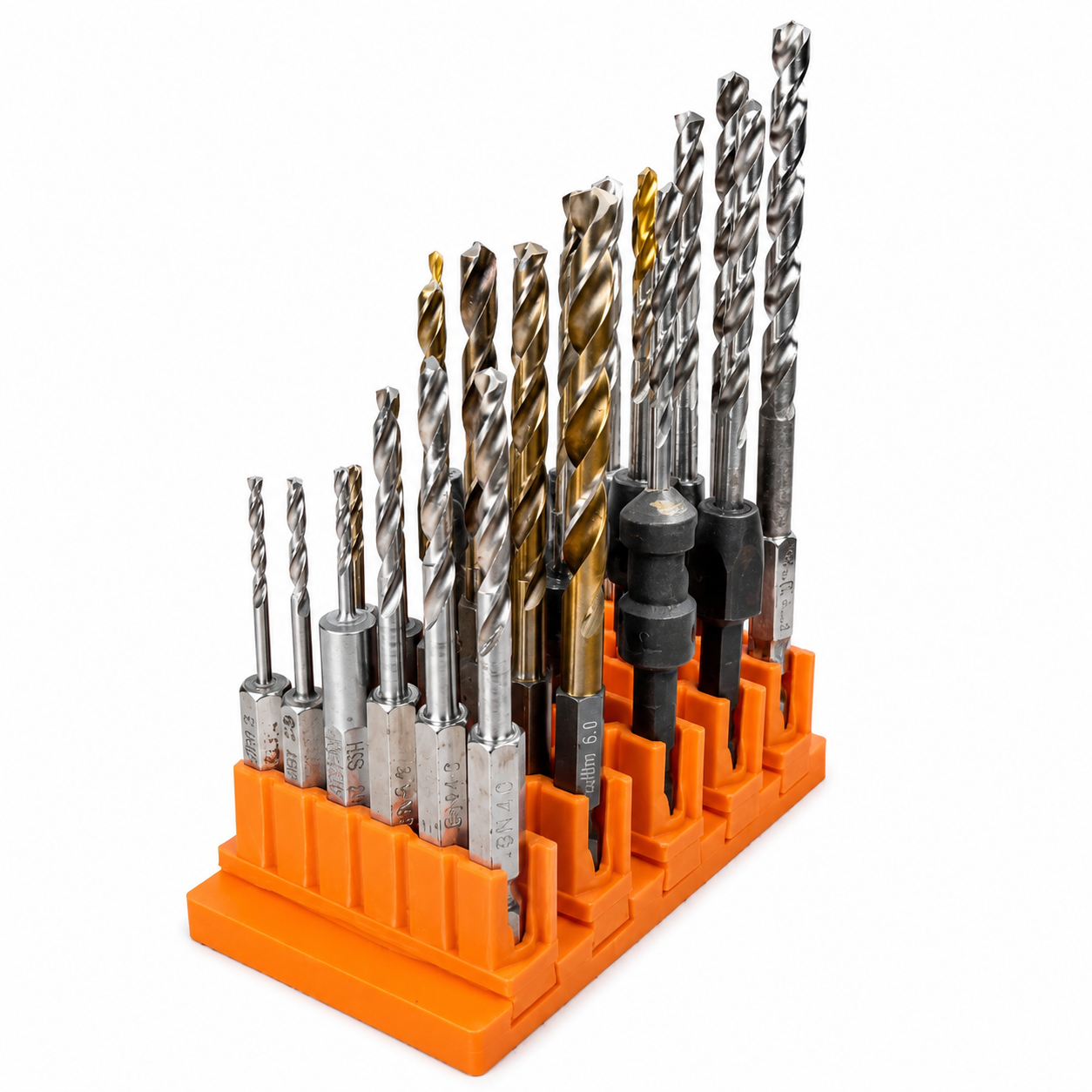 Modular Impact Driver & Drill Bit Organiser – 30 Bit Capacity ORANGE